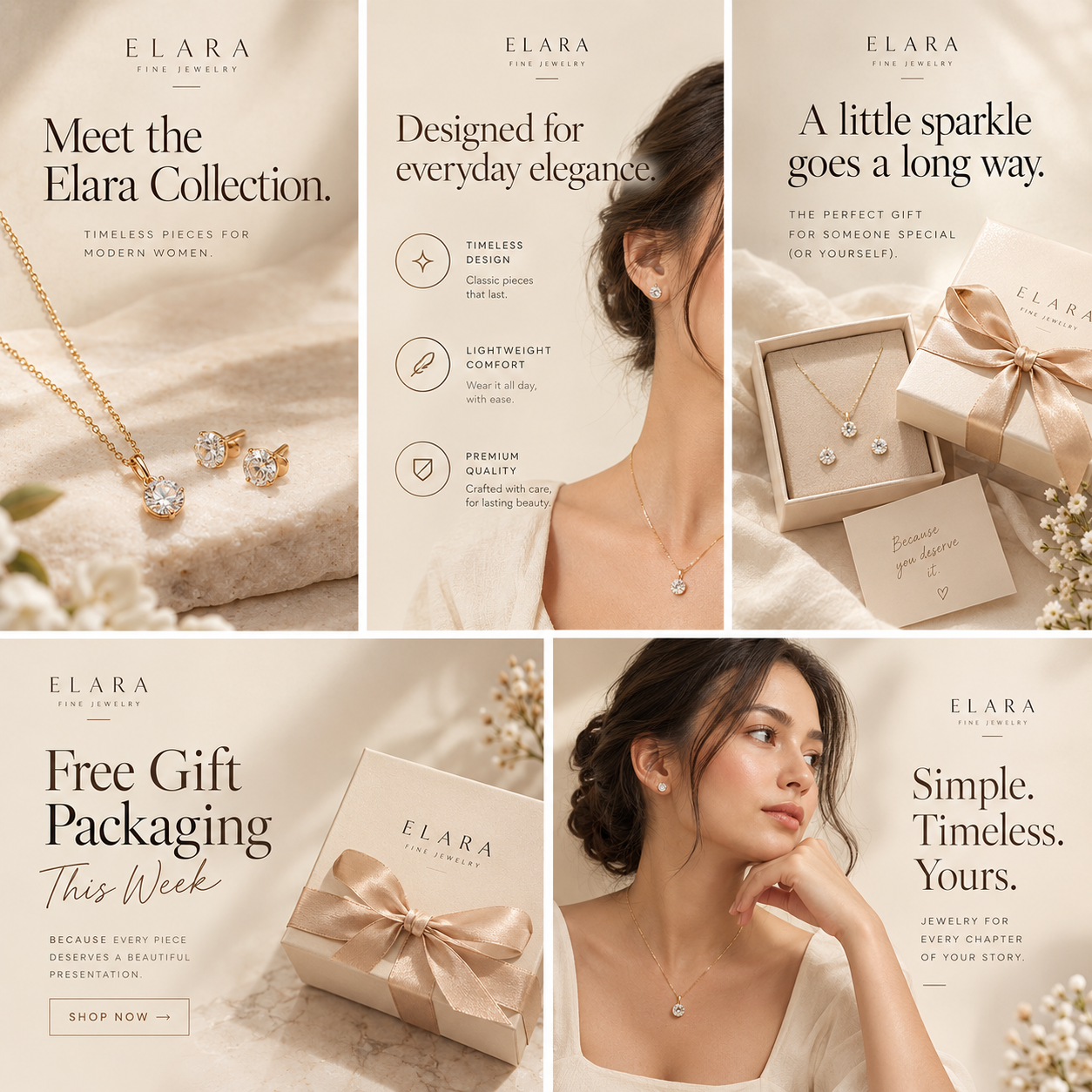Jewelry product marketing design